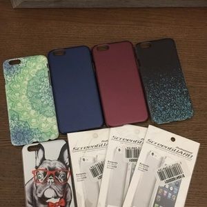 Bundle of iphone 6/6s covers and screen guards